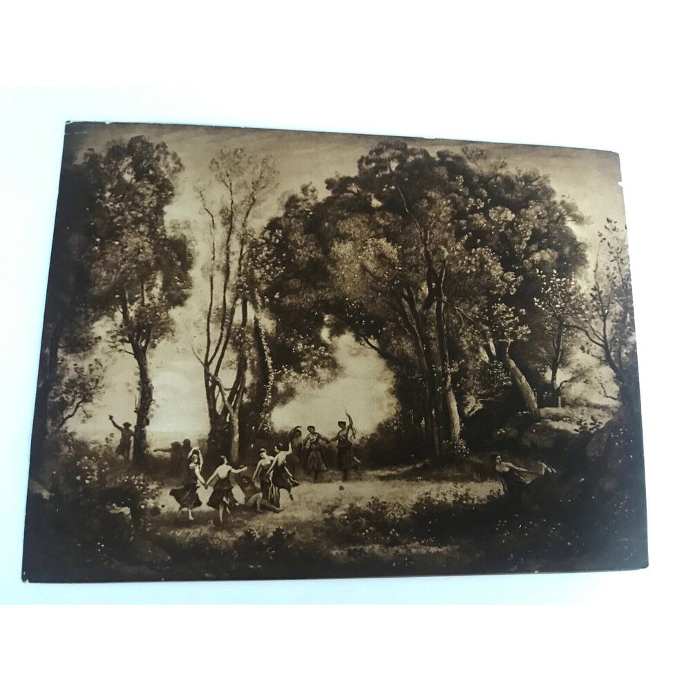 Antique Taber Prang Springfield MA Litho Dance of the Nymphs Number 2000 12"x 9"